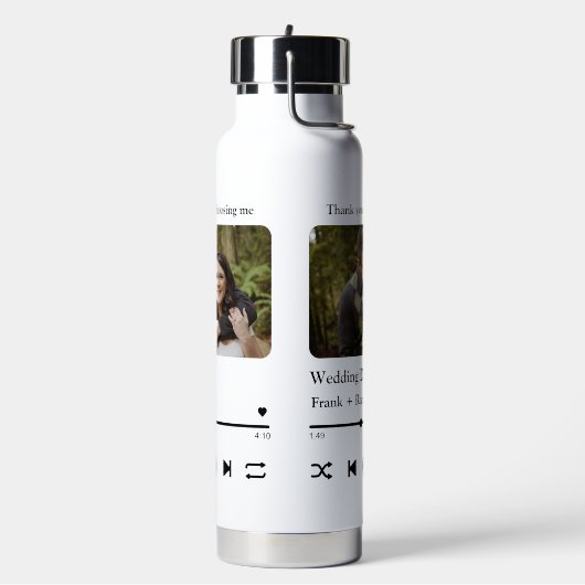 Moderne speellijstfoto van muzieklied waterfles (Links)