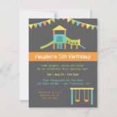 Moderne speelplein voor kinderen op zaterdag kaart (Voorkant)