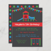 Moderne speelpleisters op thuisdag kaart (Voorkant / Achterkant)