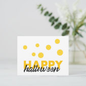 Moderne, speelse design van Happy Halloween Feestdagenkaart (Staand voorkant)