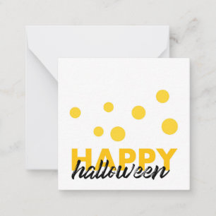 Moderne, speelse design van Happy Halloween Notitiekaartje