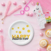 Moderne, speelse design van Happy Halloween Papieren Bordje (Feest)