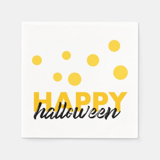 Moderne, speelse design van Happy Halloween Servet (Voorkant)