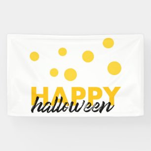 Moderne, speelse design van Happy Halloween Spandoek