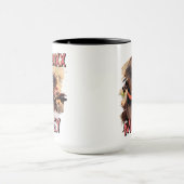 Moderne speelse eenvoudige grunge aangepaste huisd mok (Midden)