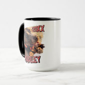 Moderne speelse eenvoudige grunge aangepaste huisd mok (Voorkant links)