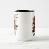 Moderne speelse eenvoudige grunge aangepaste huisd mok (Midden)