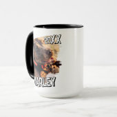 Moderne speelse eenvoudige grunge aangepaste huisd mok (Voorkant links)