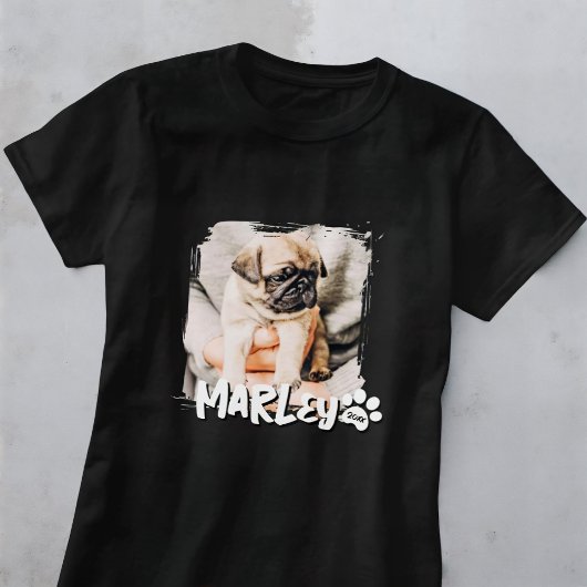 Moderne speelse eenvoudige grunge aangepaste huisd t-shirt