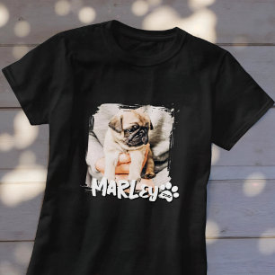 Moderne speelse eenvoudige grunge aangepaste huisd t-shirt