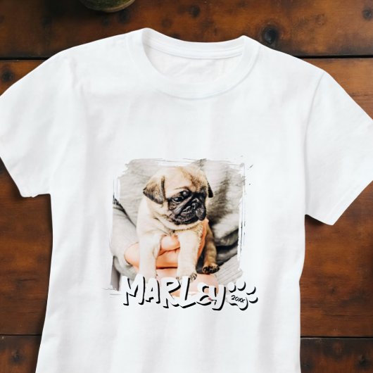 Moderne speelse eenvoudige grunge aangepaste huisd t-shirt