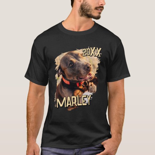 Moderne speelse eenvoudige grunge aangepaste huisd t-shirt (Voorkant)