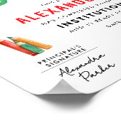 Moderne speelse kleurrijke Typo Kind Afstudeerder  Poster (Hoek)