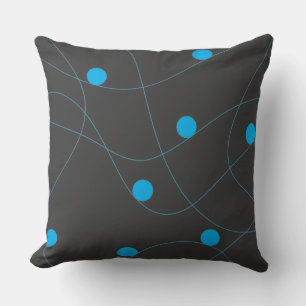 Moderne, speelse, leuke, leuke blauwe ballen patro kussen