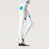 Moderne, speelse, leuke, leuke blauwe ballen patro leggings (Rechts)