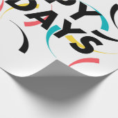 Moderne, speelse vormgeving van "Prettige feestdag Cadeaupapier (Hoek)