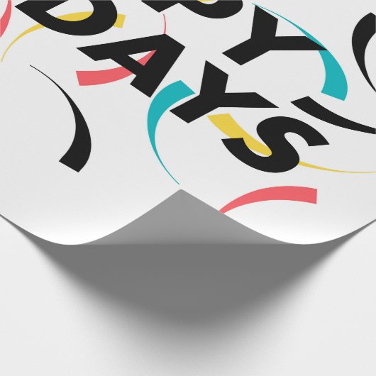 Moderne, speelse vormgeving van "Prettige feestdag Cadeaupapier (Hoek)