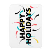 Moderne, speelse vormgeving van "Prettige feestdag Magneet (Verticaal)