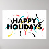 Moderne, speelse vormgeving van "Prettige feestdag Poster (Voorkant)