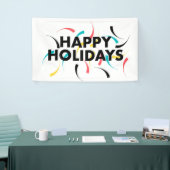 Moderne, speelse vormgeving van "Prettige feestdag Spandoek (Beurs)