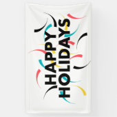 Moderne, speelse vormgeving van "Prettige feestdag Spandoek (Verticaal)