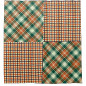 Moderne spelden en gecontroleerd Sinaasappel Douchegordijn (Voorkant)