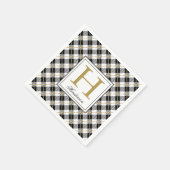 Moderne speldencontrole met Gold Accents, monogram Servet (Hoek)