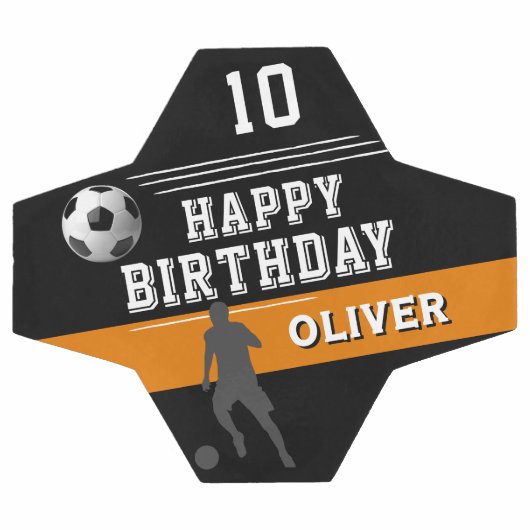 Moderne Speler Silhouet Gelukkige Verjaardag Voetbal (Enkel)