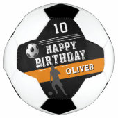 Moderne Speler Silhouet Gelukkige Verjaardag Voetbal (Voorkant)