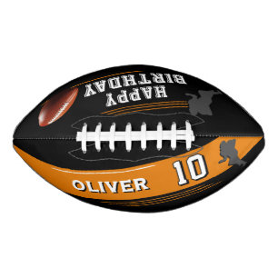 Moderne Speler Silhouette Gelukkige Verjaardag American Football