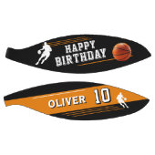 Moderne Speler Silhouette Stripe Gelukkige Verjaar Basketbal (Panelen)