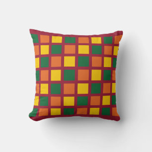 Moderne Spicy Colors Geometric Squares Kussen