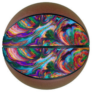 Moderne spiegel van verf basketbal