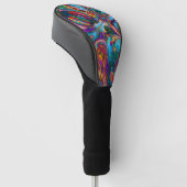 Moderne spiegel van verf golfheadcover (Schuin)