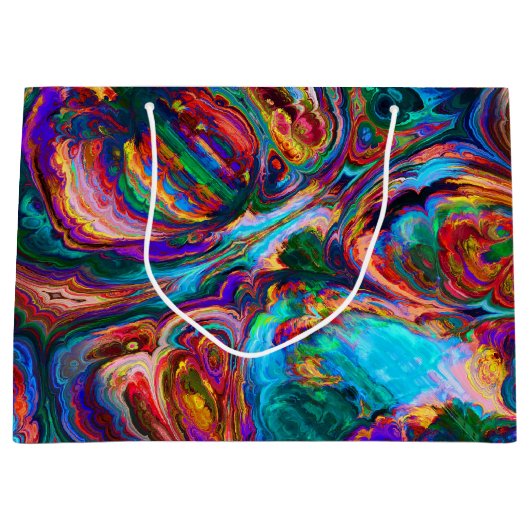 Moderne spiegel van verf groot cadeauzakje (Voorkant)