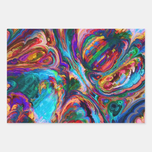 Moderne spiegel van verf inpakpapier vel (Voorkant 2)