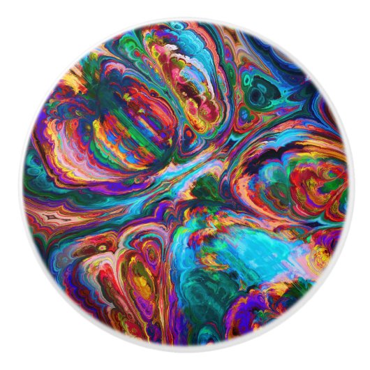 Moderne spiegel van verf keramische knop (Voorkant)