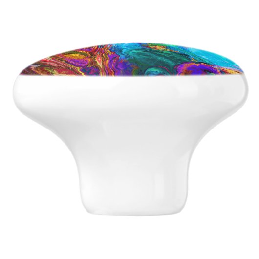 Moderne spiegel van verf keramische knop (Zijkant)