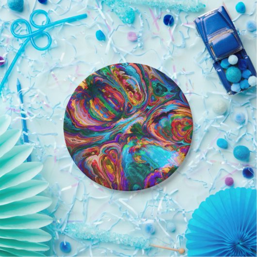 Moderne spiegel van verf papieren bordje (Feest)