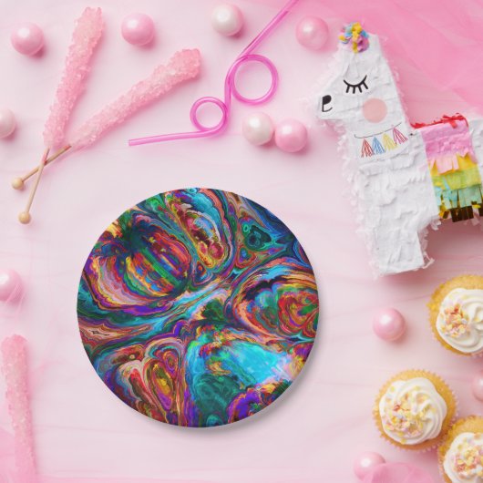 Moderne spiegel van verf papieren bordje (Feest)