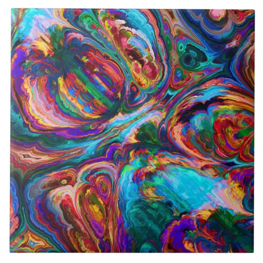 Moderne spiegel van verf tegeltje (Voorkant)