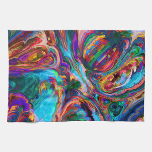 Moderne spiegel van verf theedoek