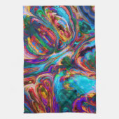 Moderne spiegel van verf theedoek (Verticaal)