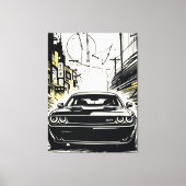 Moderne Spierauto Front Pop Art Illustratie Print (Voorkant)
