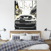 Moderne Spierauto Front Pop Art Illustratie Print (Insitu (Slaapkamer))