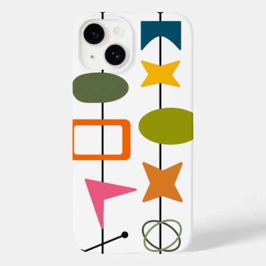 Moderne spiesen uit het midden van de eeuw Case-Mate iPhone case (Achterkant)
