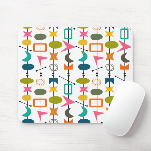 Moderne spiesen uit het midden van de eeuw muismat (Met muis)