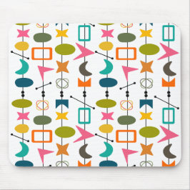 Moderne spiesen uit het midden van de eeuw muismat