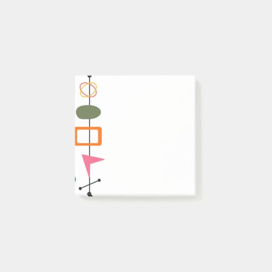 Moderne spiesen uit het midden van de eeuw post-it® notes (Voorkant)