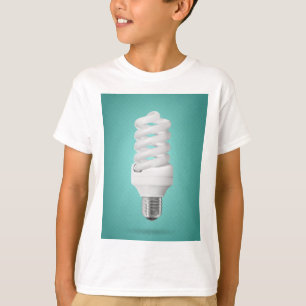Moderne Spiraal Compacte Fluorescentie Lamp T-shirt